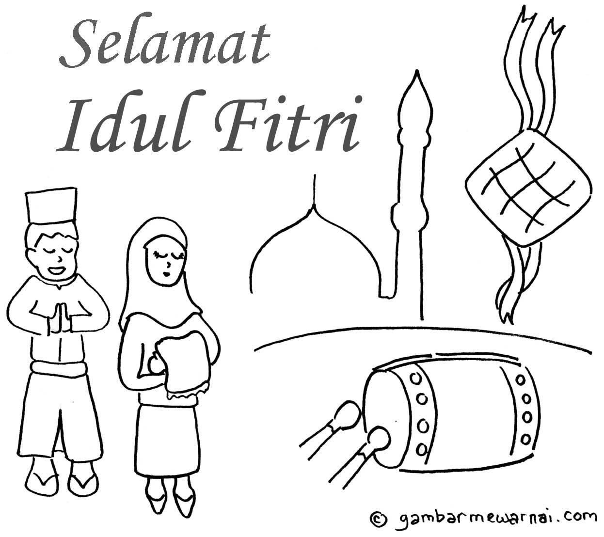 Featured image of post Gambar Mewarnai Hari Raya Idul Fitri