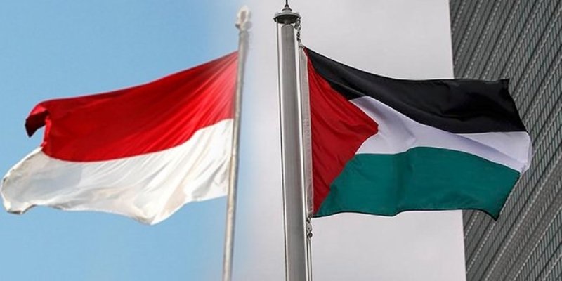 photo Gambar Bendera Palestina Dan Indonesia Bersatu