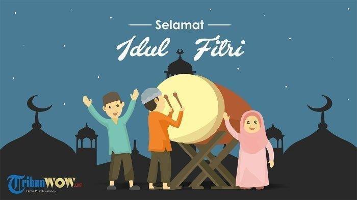 photo Gambar Hari Raya Idul Fitri Animasi