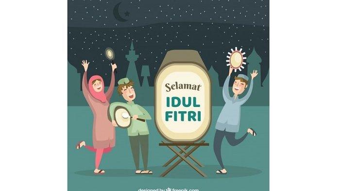 photo Gambar Idul Fitri 2021 Kartun