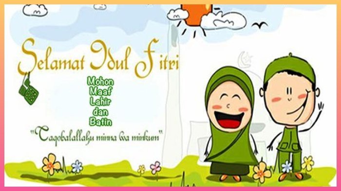 pic Gambar Kartun Mengucapkan Selamat Hari Raya Idul Fitri