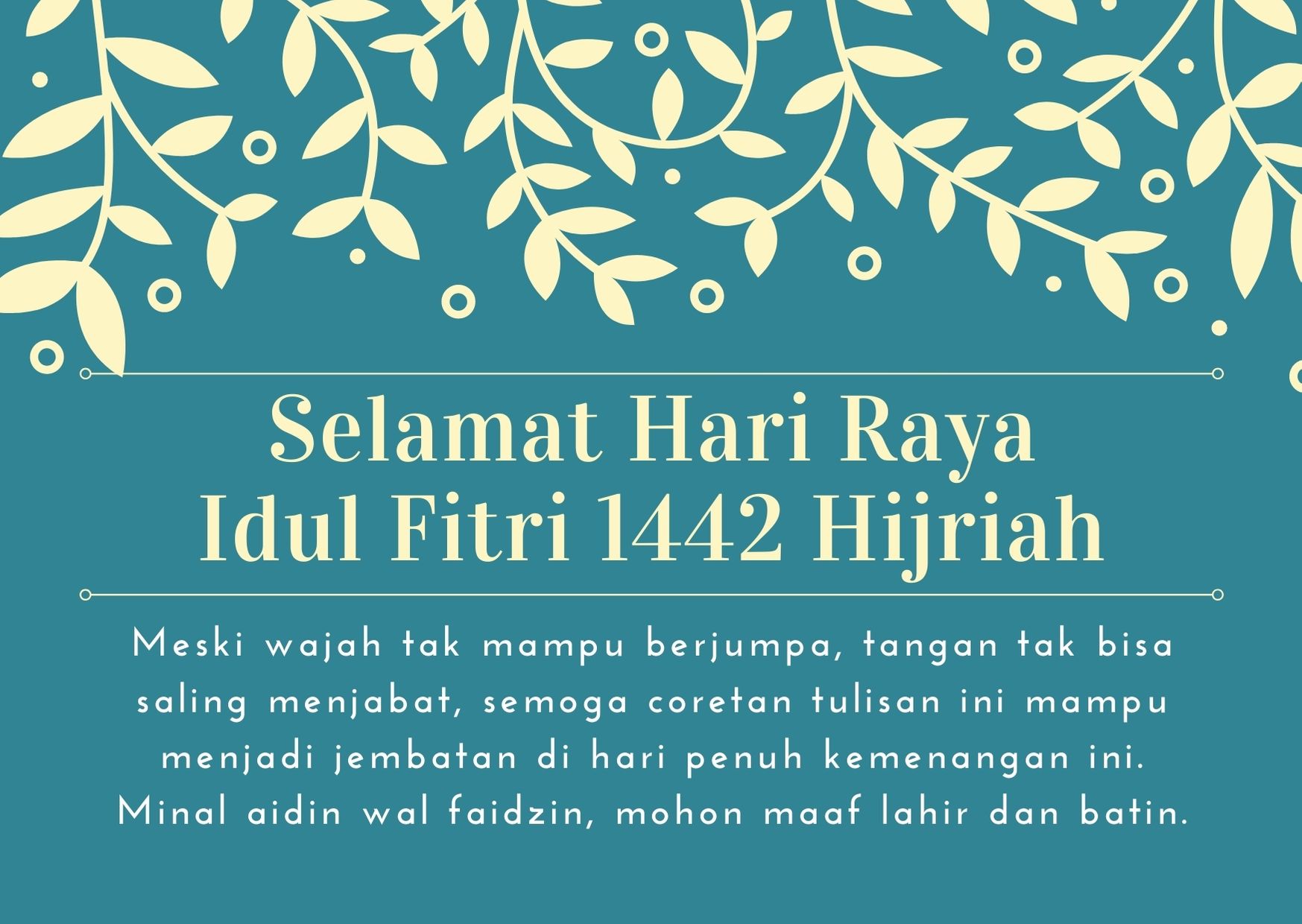 photo Gambar Minal Aidin Wal Faizin 2021