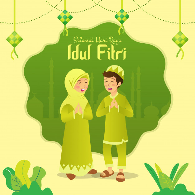 wallpapers Gambar Selamat Hari Raya Idul Fitri Kartun